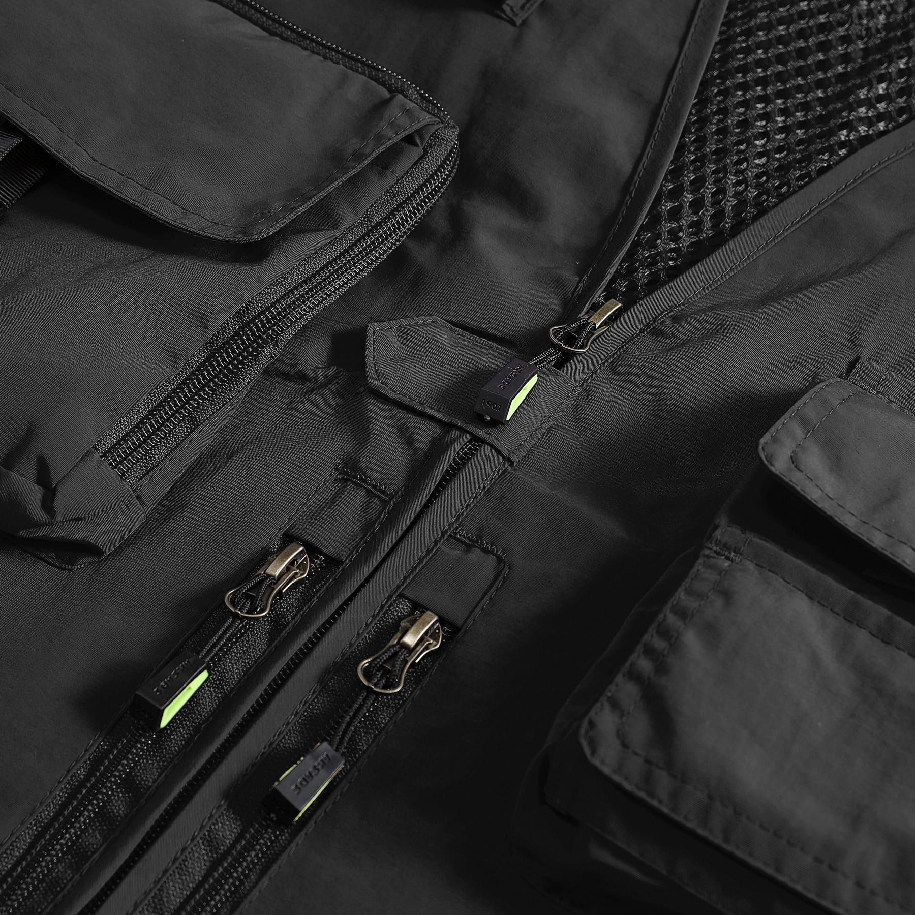 YOUTHUP Gilet da Pesca per Uomo All'aperto Multitasche Caccia Sportivo Gilet Asciugatura Rapida Campeggio Panciotto