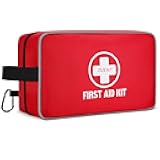 330 Piece First Aid Kit, Premium Waterproof Compact Trauma Medical Kits for Any Emergencies, Ideal for Home, Car, Travel, Camping, Hiking, Truck, Office, Sports (Red)