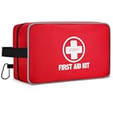 330 Piece First Aid Kit&comma; Premium Waterproof Compact Trauma Medical Kits for Any Emergencies&comma; Ideal for Home&comma; Car&comma; Travel&comma; Camping&comma; Hiking&comma; Truck&comma; Office&comma; Sports &lpar;Red&rpar;
