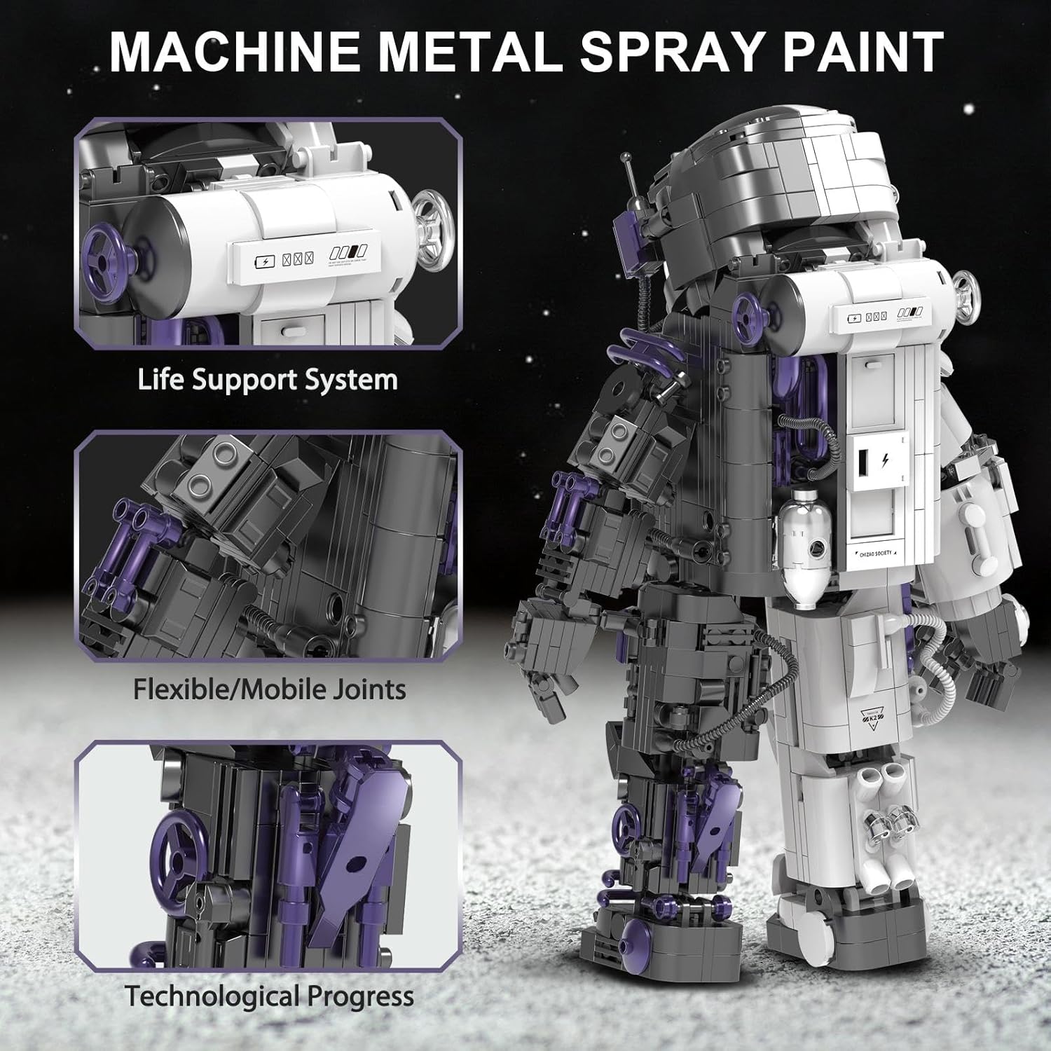 Finger Rock Space Astronaut Building Set for Adults, Semi-Mechanical Astronaut Action Model with Display Stand for Office Home Decorations, Spaceman Toys Gifts for Teens 14+