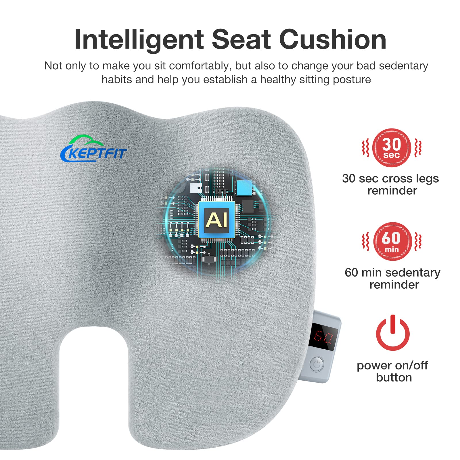 FABRICK × have a good time CUSHION X Large Memory Seat Cushion for Office Chair Ergonomic Cushions