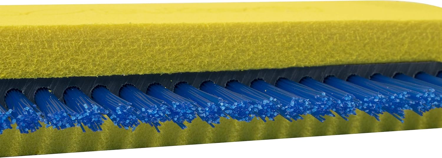 Butterfly Table Tennis/Ping Pong Paddle Glue Remover with Foam Sponge and Brush - Optimal Removal of Glue Residue on Blade and Sponge Surfaces - Yellow Foam Sponge to Remove Glue on Blade and Blue