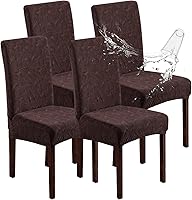 Vista 15 de Fundas Impermeables para Sillas de Comedor, Fundas para Sillas de Comedor Elásticas Parsons Fundas para Sillas, para Comedor Cocina Protector