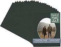 Vista 134 de CountryArtHouse Marco ovalado de 11 x 14 pulgadas, sin ácido, con núcleo blanco, corte biselado para fotos de 8 x 10 pulgadas, se adapta a marcos