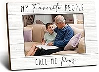 Vista 9 de Marco de fotos Pop Pop Gifts de 4 x 6 pulgadas, marco de madera PopPop, regalos de cumpleaños para el abuelo de parte de los nietos, marcos de fotos