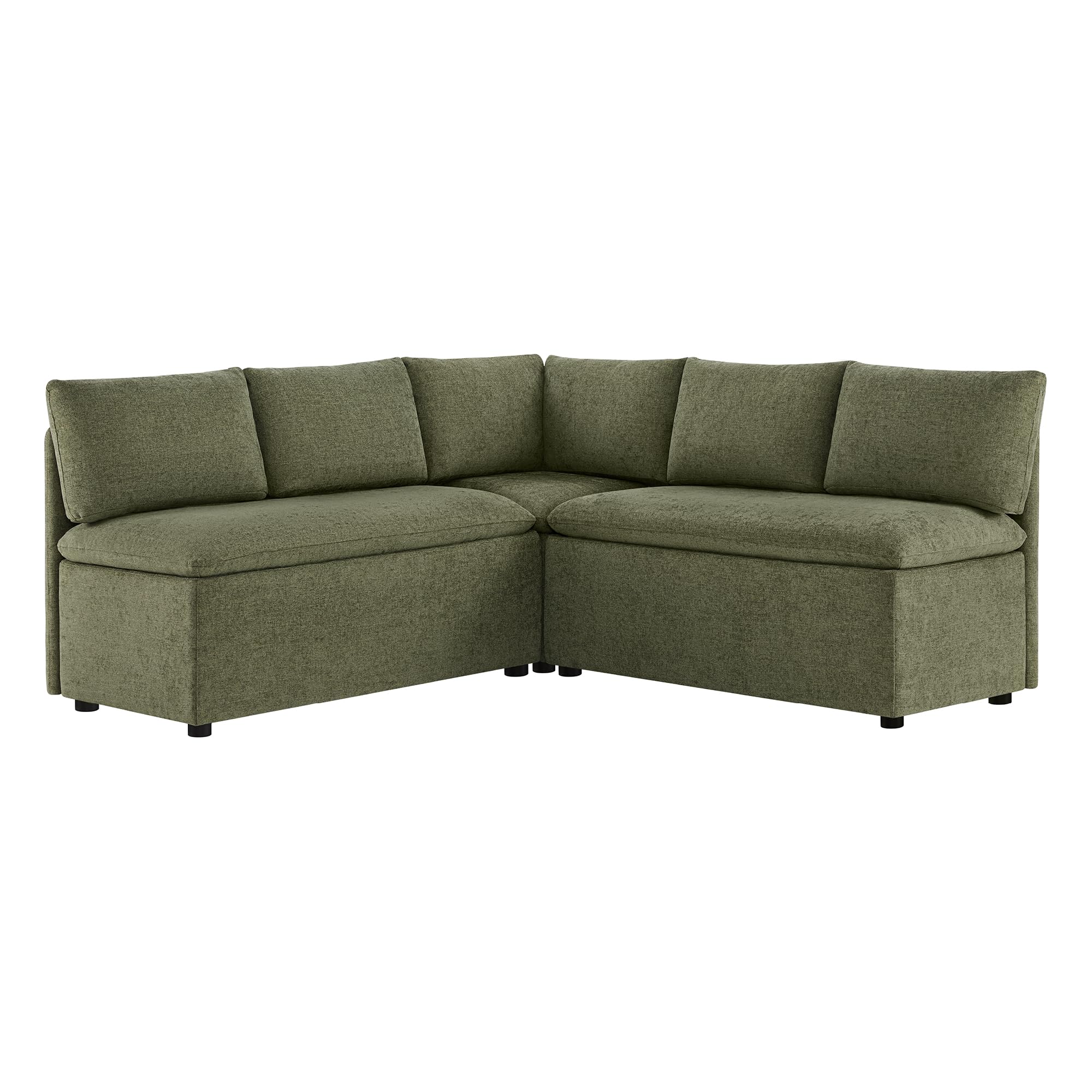 CHITA Breakfast Nook Bench with Storage, Banquette Seating, 5 Seats, Green
