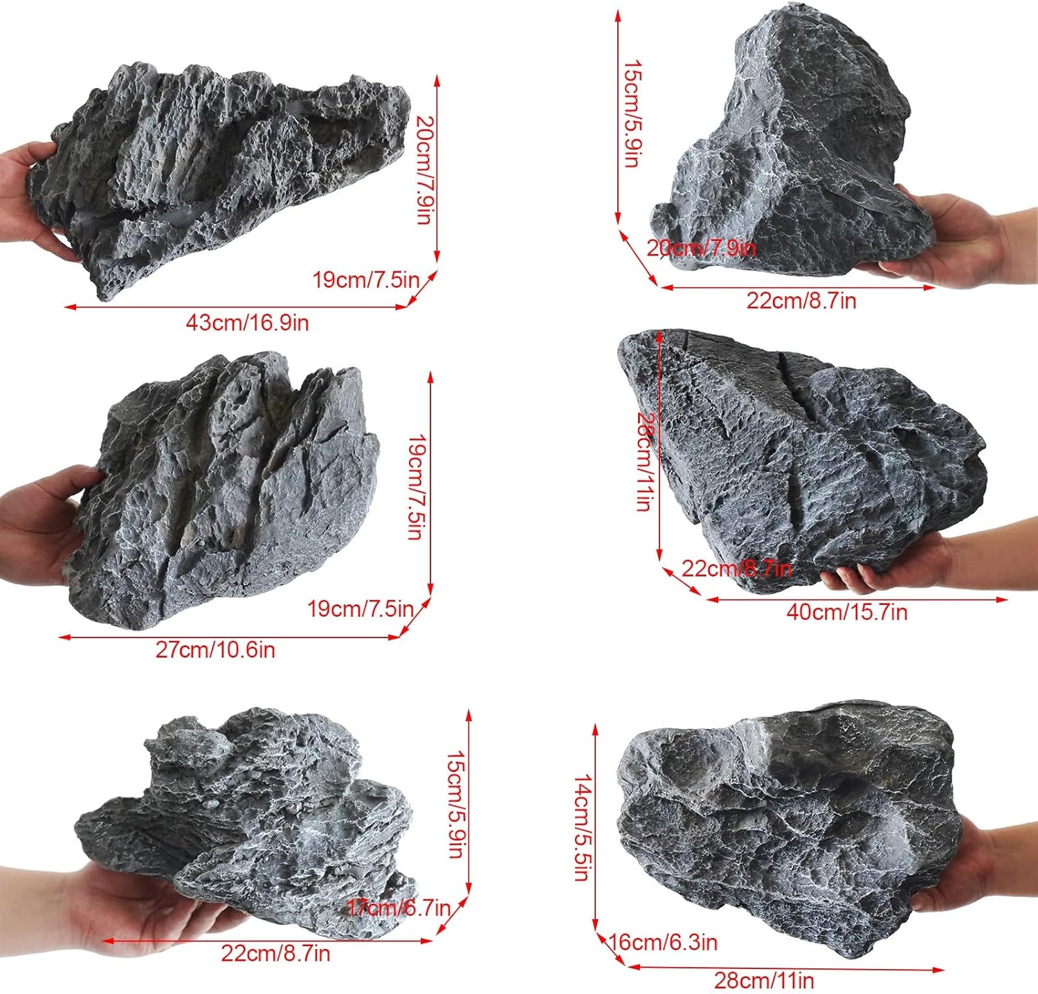 Lightweight Fake Rocks - Indoor or Yard Decorative Photography Prop Decorative Stone, Faux Rock Covers for Landscaping