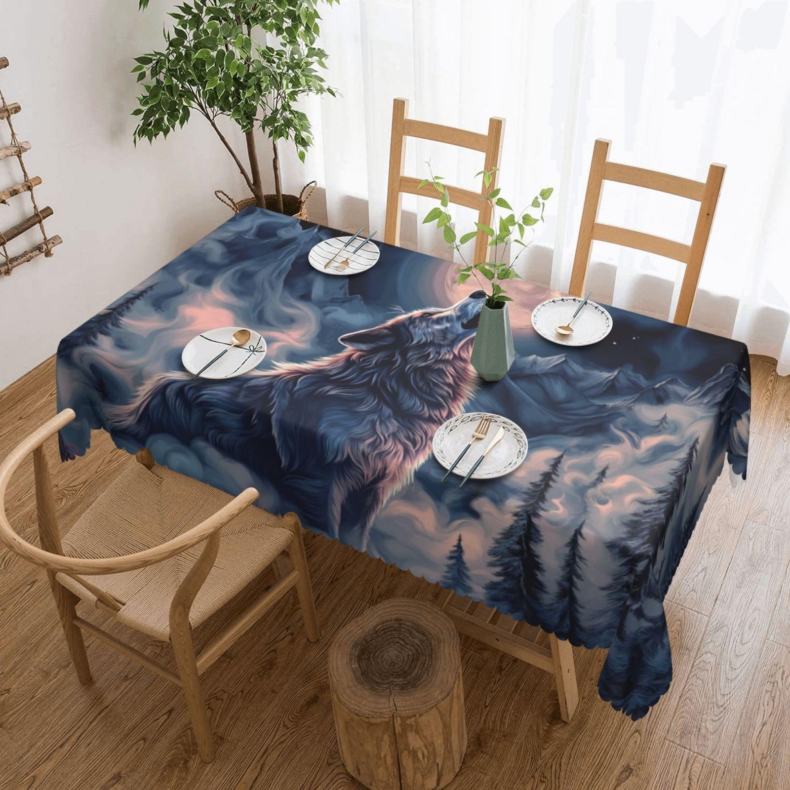 Nappe anti tache loup déperlante pour protéger la table des enfants