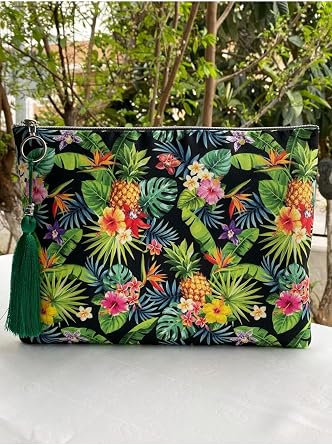 anta tasar mc s  Ye il Tropikal Clutch  anta Kar k 31 cm
