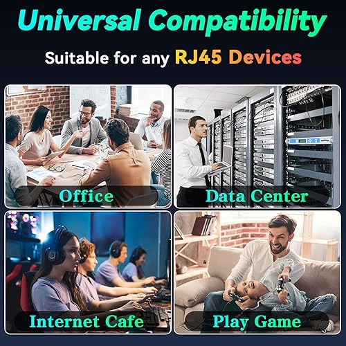 Miniatura 7 de Cable Ethernet Cat 7 de 200 pies, cable Ethernet para interiores y exteriores blindado SFTP, cable Ethernet de alta velocidad Cat7 de 10 Gbs 600