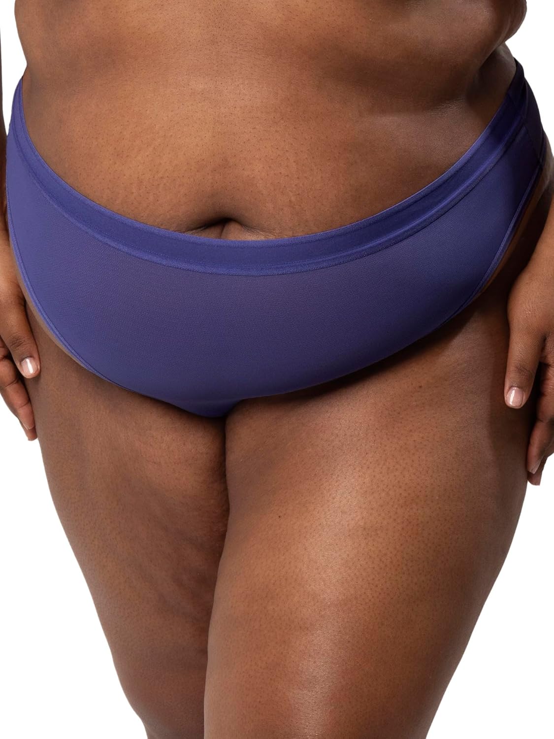 Curvy Couture womens Plus Size Thong Panties Available in Smooth, Mesh and Lace