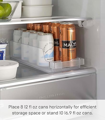 Miniatura 4 de Yamazaki Home Tower - Dispensador organizador de latas de soda para refrigerador, soporte para botellas o nevera o despensa con asa, plástico ABS