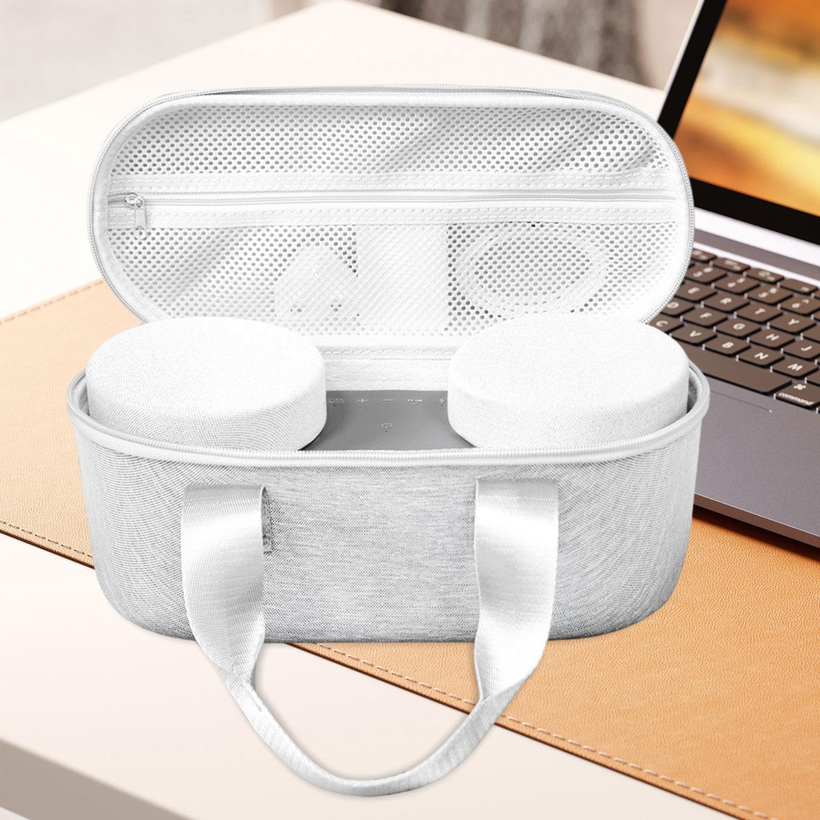 Custodia per Altoparlante Portatile Custodia da Viaggio con Doppia Cerniera in Nylon con Tasca in Rete Custodia Rigida Custodia Protettiva per