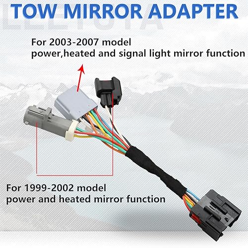 Miniatura 3 de Arnés adaptador de espejo de remolque para Ford F250 F350 F450 F550 Super Duty Truck 1999-2007 Conversión de espejos Conector de cableado de 10
