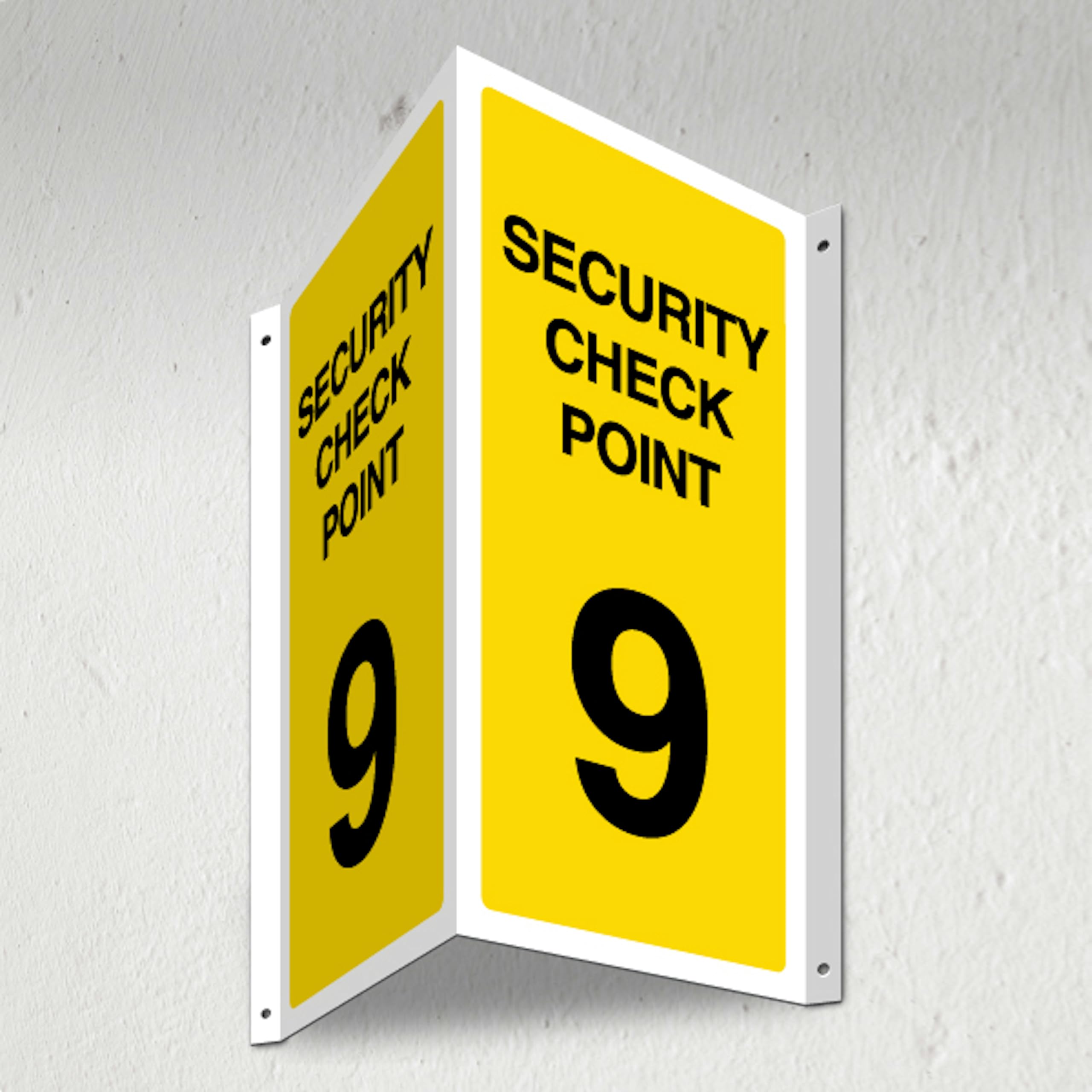 Panneau intérieur 3mm V Safety Security Check Point 9 avec trous de perçage - 2