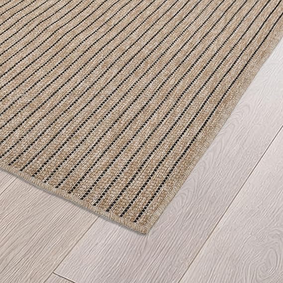 Avanos Modern Kahve Hasır Dokuma Jüt Sisal Kilim Yıkanabilir Balkon Bahçe Mutfak Halı 8042A