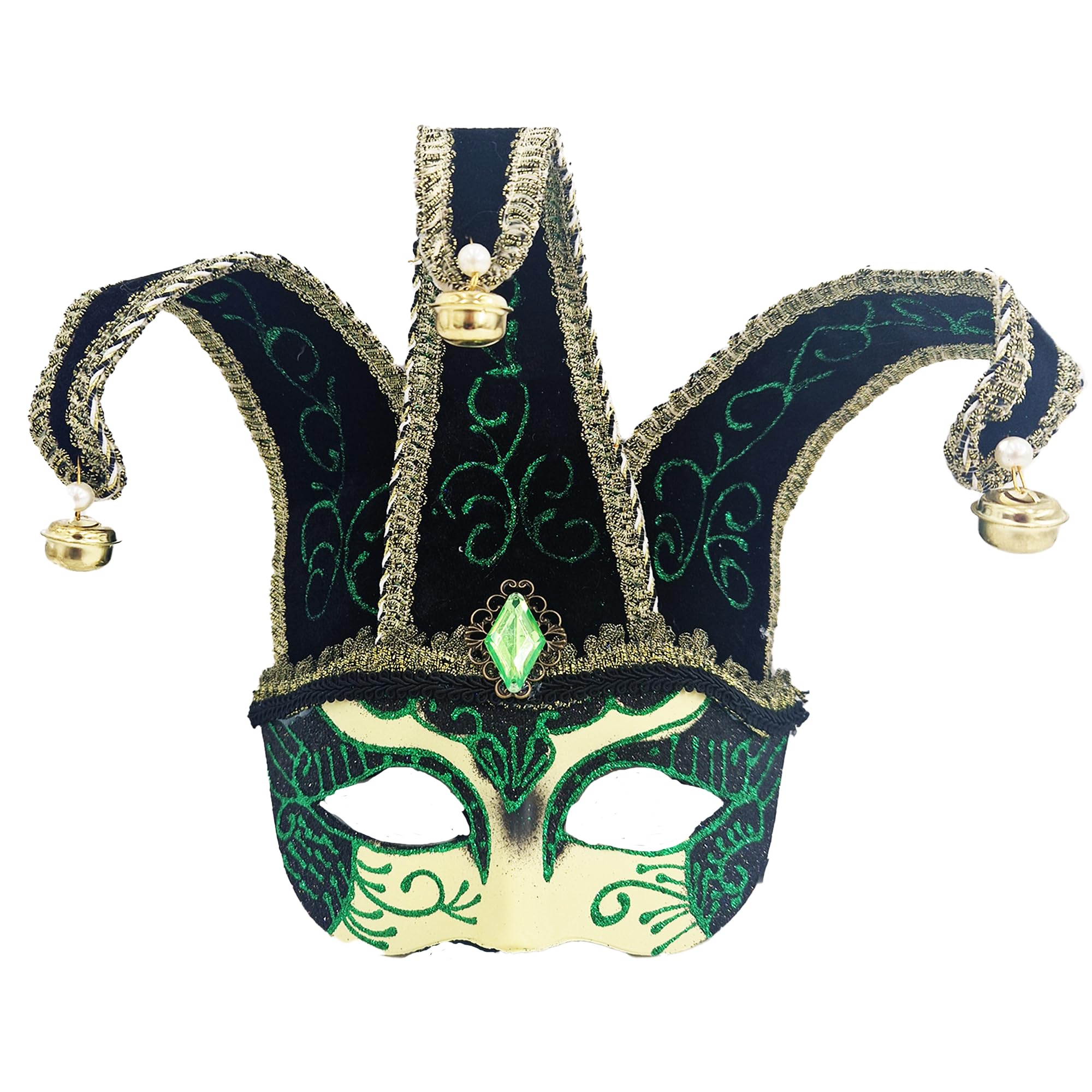 Máscara Veneciana del Bufón de Modelo Vintage para Carnaval Halloween Navidad Cosplay Fiesta Bola de Fantasía