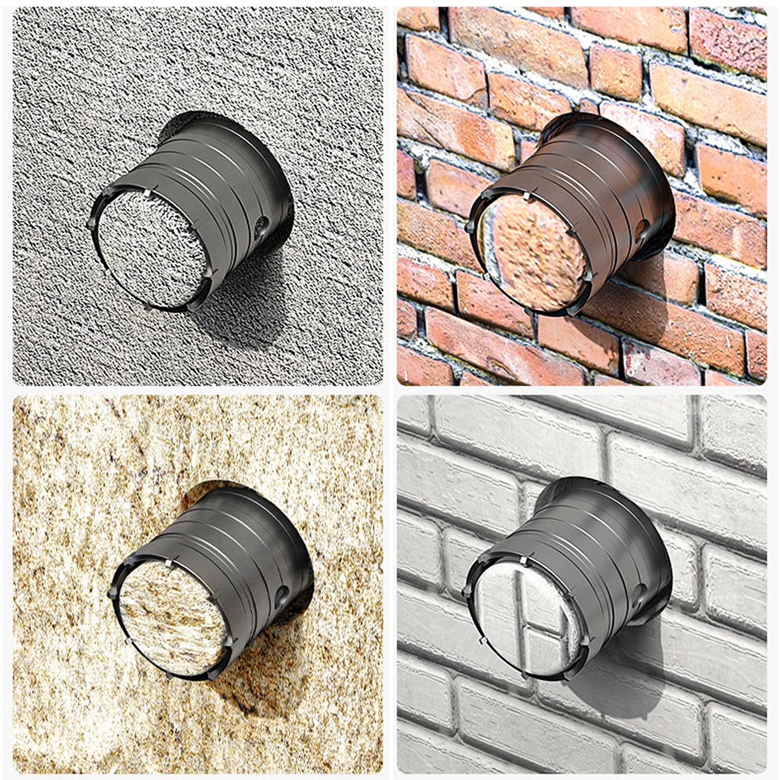 Carotatrice a Tazza per Muro, Punta da Trapano per Sega a Tazza con Gambo Tondo, Sega a Tazza per Mattoni per Muro di Cemento (Size : 60mm)