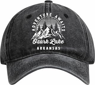 Ozark Lake Arkansas Adventure Awaits Dad Hat – Unisex Baseball Cap with Silhouette Design