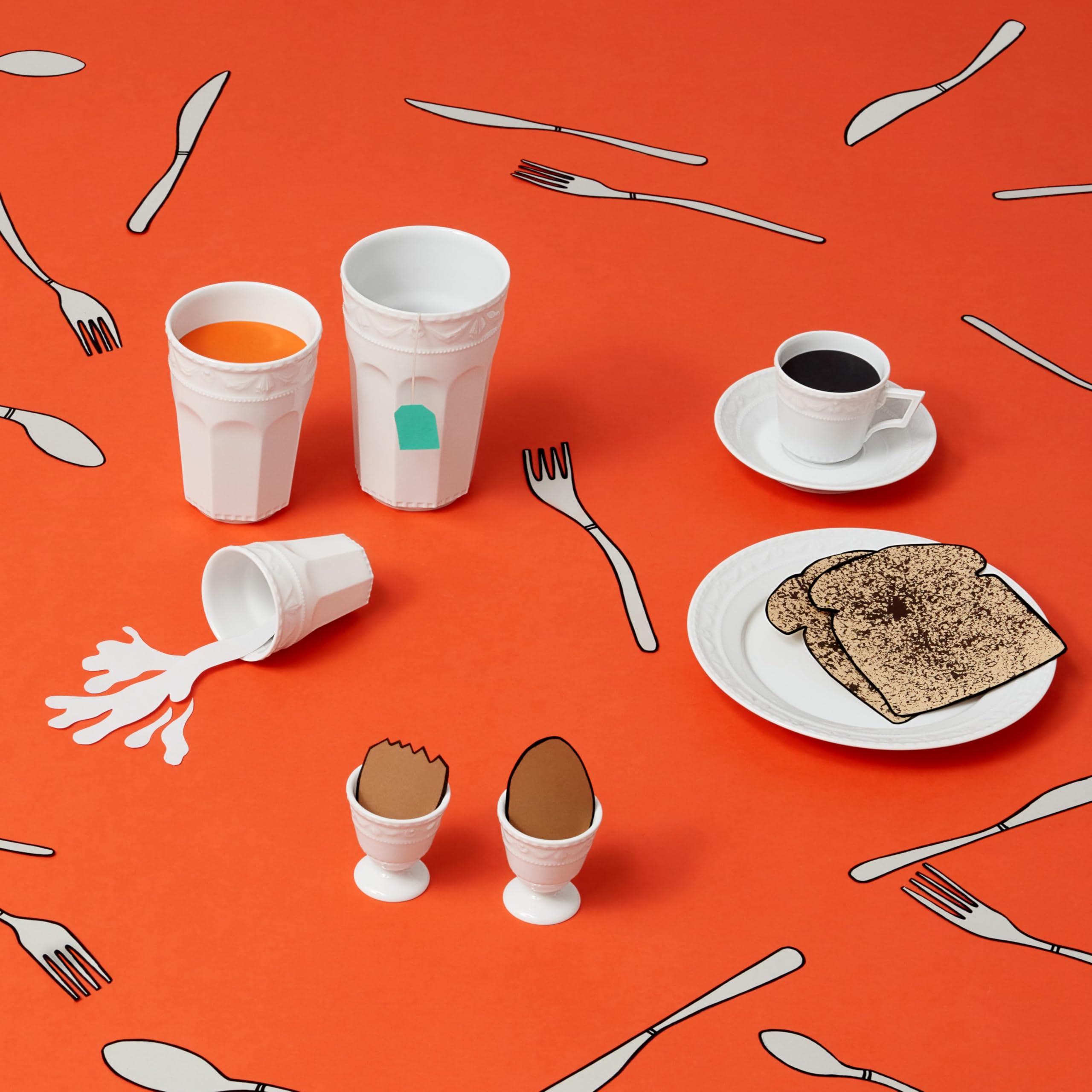 KPM Berlin - KURLAND kubek Latte Macchiato rozm. 2., ręcznie wykonany kubek porcelanowy 300 ml do zimnych i gorących napojów Kubek do kawy, ręcznie robiony, biały (1 x 300 ml)