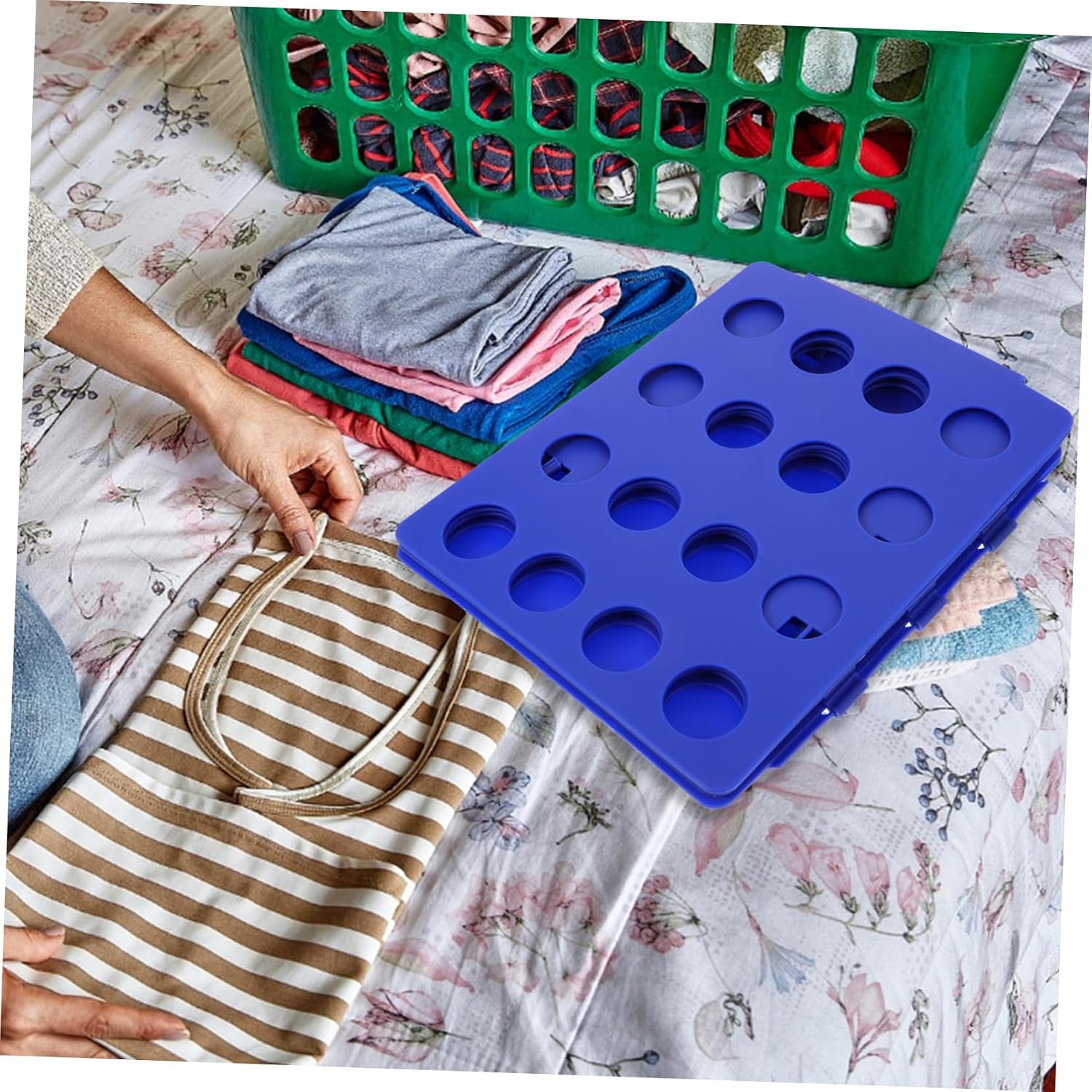 Outanaya Clothes Folding Board Laundry Organizer for Easy Folding of T-Shirts Dress Pants Towels Space-Saving Design for Quick Storage and Use