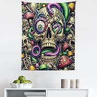 Vista 45 de Ambesonne Tapiz de palmera, impresión de imagen de atardecer tropical, estilo vintage, playa de verano, para colgar en la pared para dormitorio