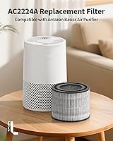 Vista 2 de Leemone AC2224A Replacement Filter Compatible with Yaxa Basics AC2224A Air Purifi-er, 3-in-1 Filter with Activated Carbon to Absorb 99.97% of