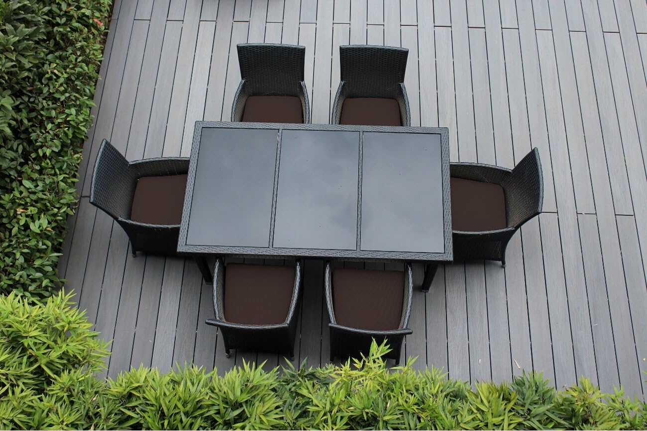 Genuine Ohana Outdoor Patio Wicker Furniture 7pc All