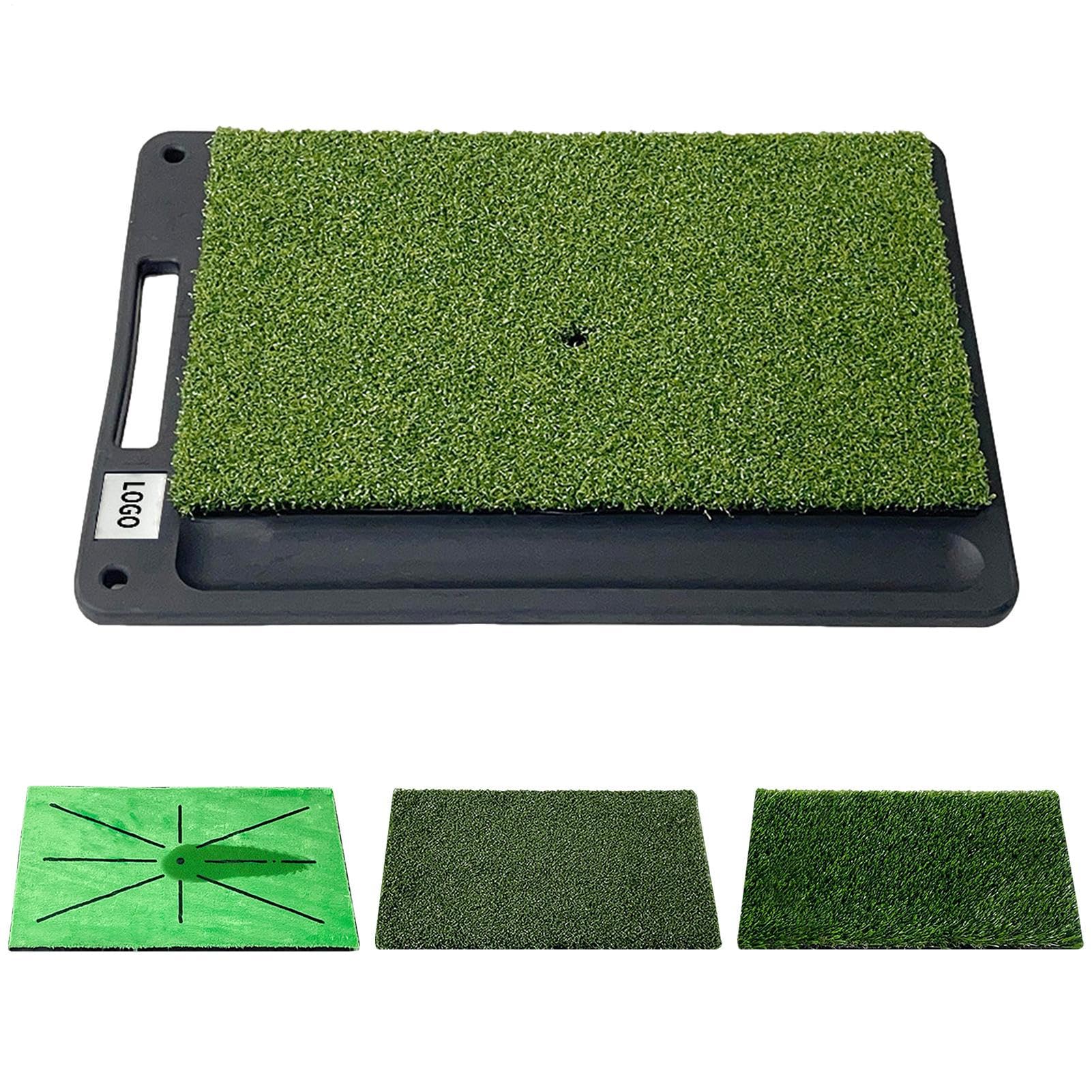 Tappetino da golf per allenamento con retro in gomma, rilevamento feedback oscillante
