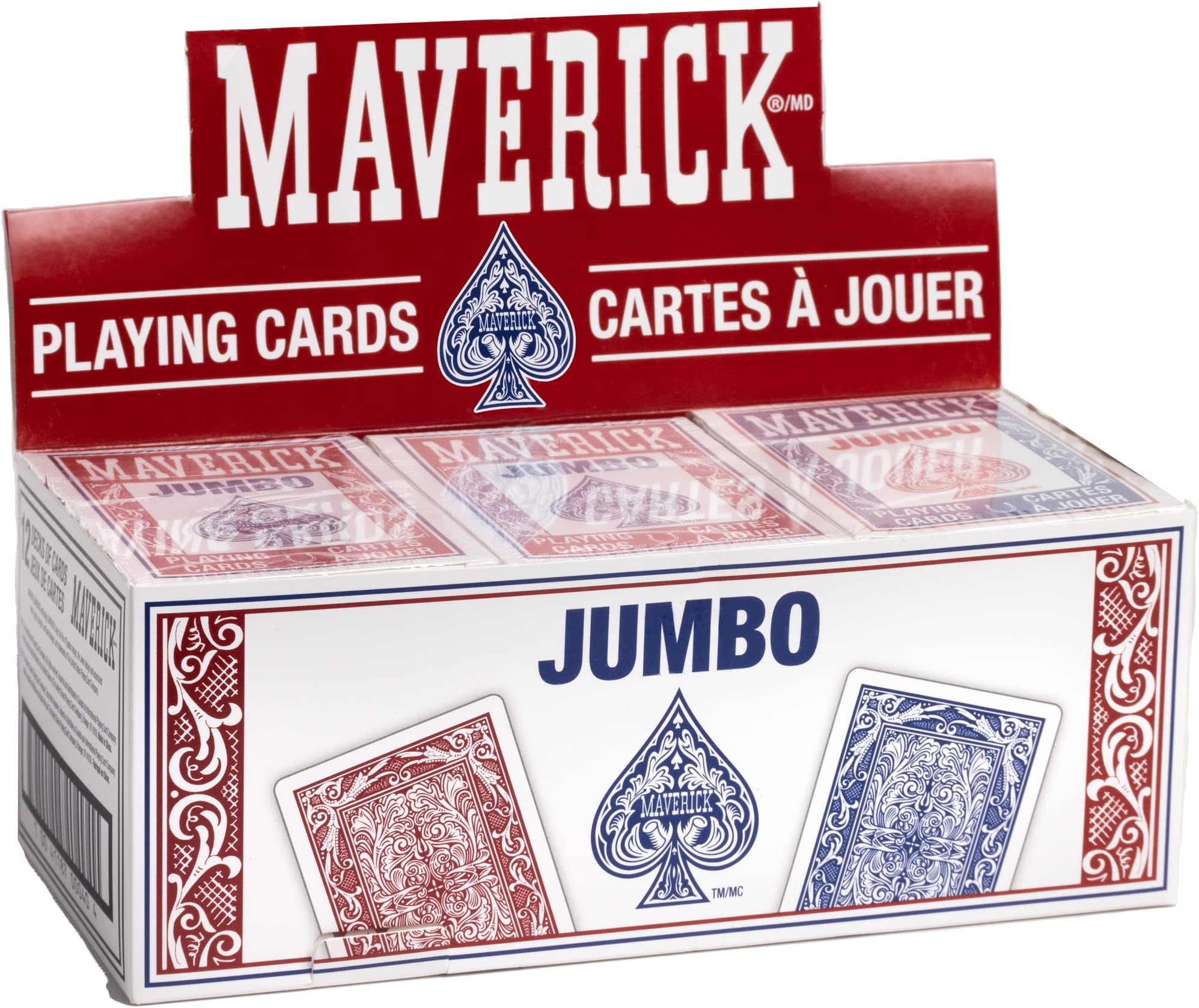 Maverick Playing Cards, Jumbo Index, 12 Pack