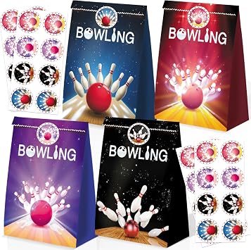 24pcs Bowling Party Bags Bowling Birthday Party Supplies