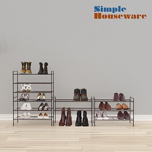 Miniatura 16 de SimpleHouseware - Zapatero apilable de 3 niveles, color bronce.