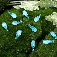 Vista 3 de 50 figuras en miniatura de ballena, mini esculturas de animales de peces falsos de resina con temática de océano azul, decoración del hogar