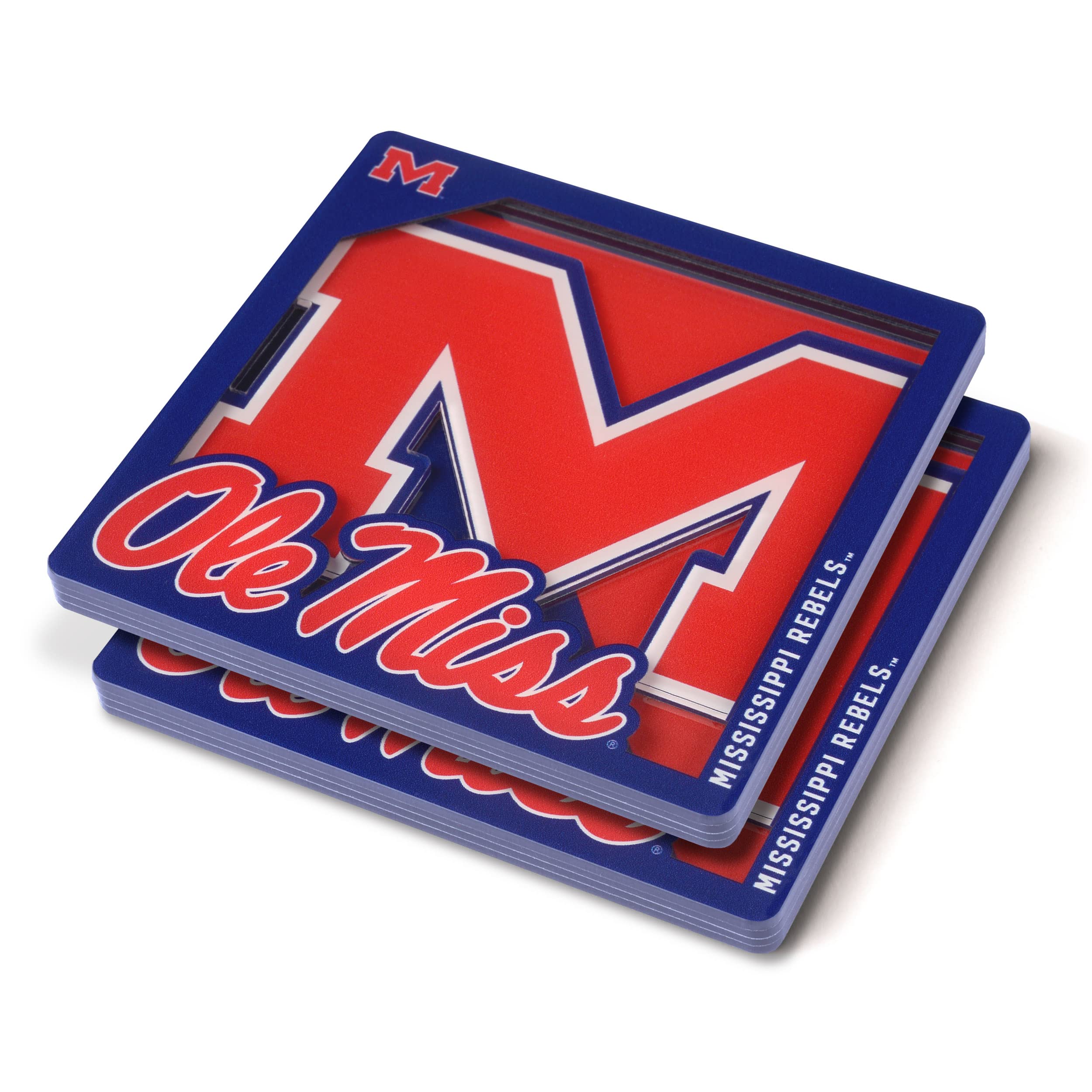 YouTheFan NCAA NCAA 3D Logo Series Coasters