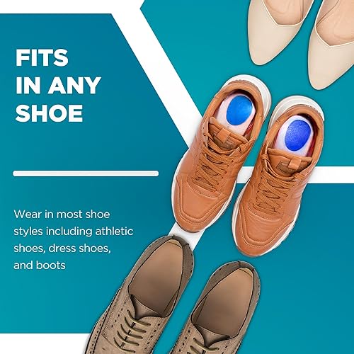 Miniatura 9 de Talones de silicona de gel, 3 pares de elevadores de talón para tendinitis de Aquiles, insertos de cuña para fascitis plantar, talón dolorido,