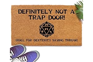 Funny Definitely Not A Trap Door Coir Doormat