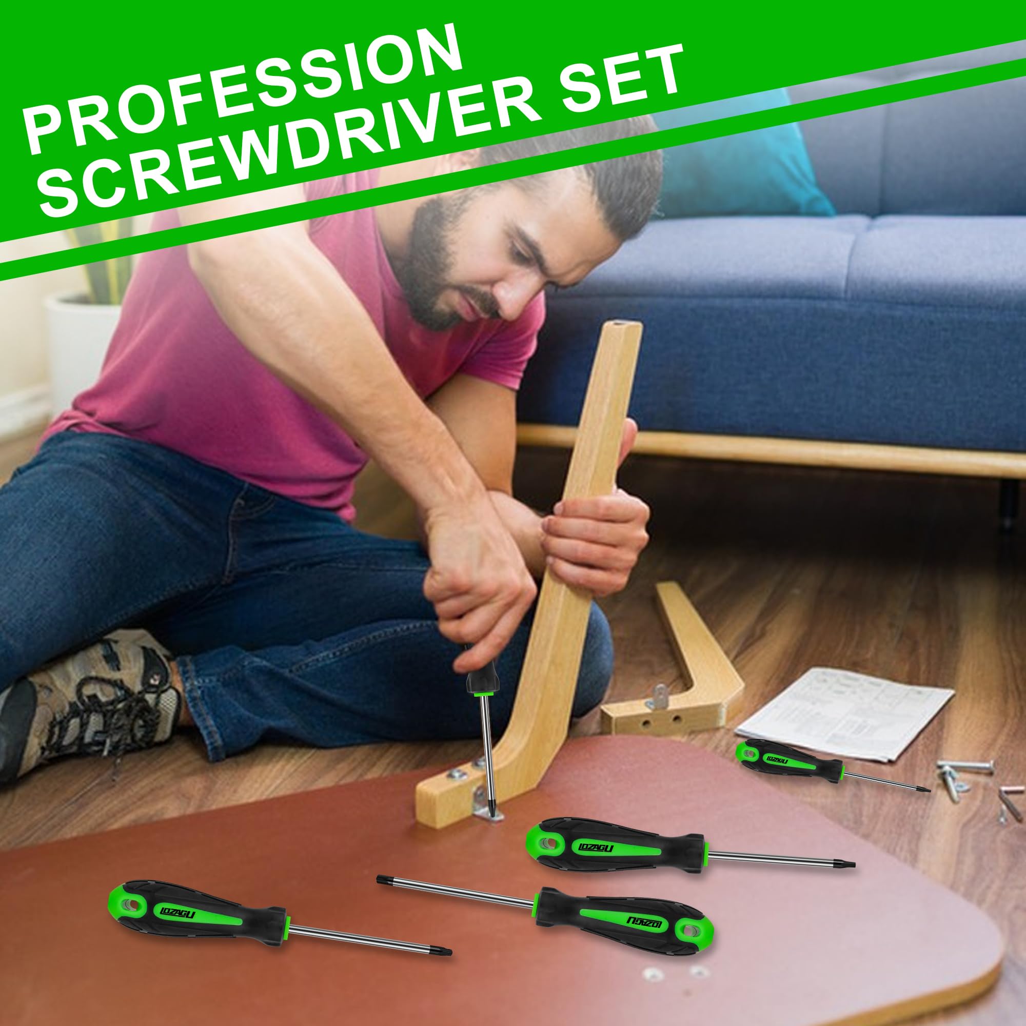 LOZAGU Screwdriver Set - 5 Piece Magnetic -7 LOZAGU Screwdriver Set - 5 Piece Magnetic -7