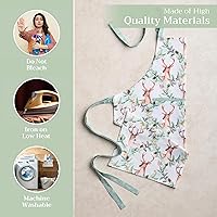 Vista 207 de Maison d' Hermine Delantal 100% de algodón para mujeres con bolsillo de cocina delantal de chef para hombres, decoración de Pascua