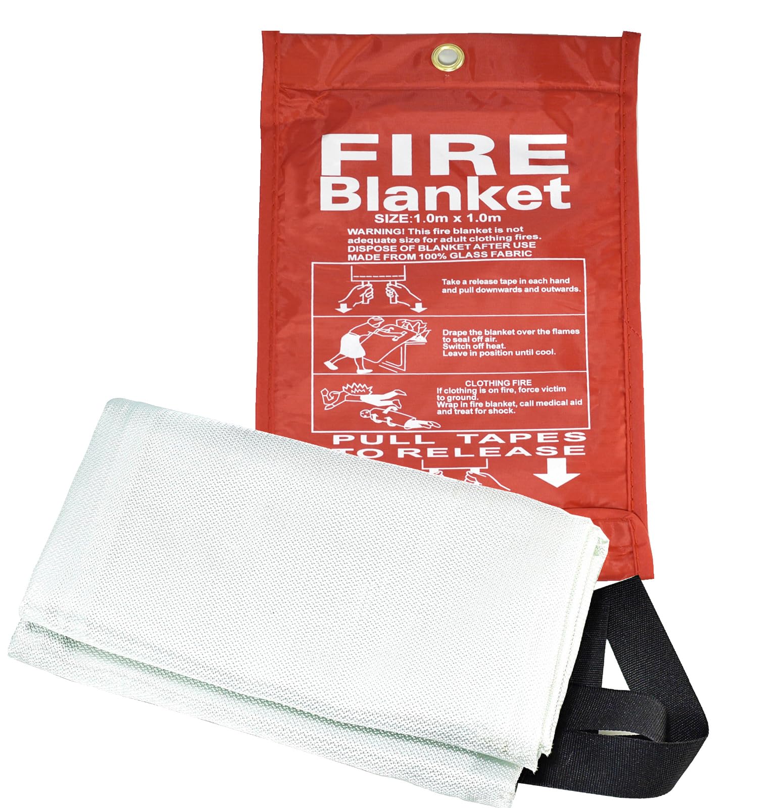Riverweld Golden Fire Blanket For Home Kitchen Emergency Fire Suppression Fireproof Blanket Retardant Blankets Fire Safety & Emergency Supplies For House Car Fireplace Camping Picnic Grill 1.0M X 1.0M