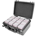 Graded Card Case Compatible with 130 PSA Graded Sports Trading Cards, Waterproof Graded Slab Trading Card Box with 12 Precision Cut Graded Card Storage Box Dividers To Separate Cards