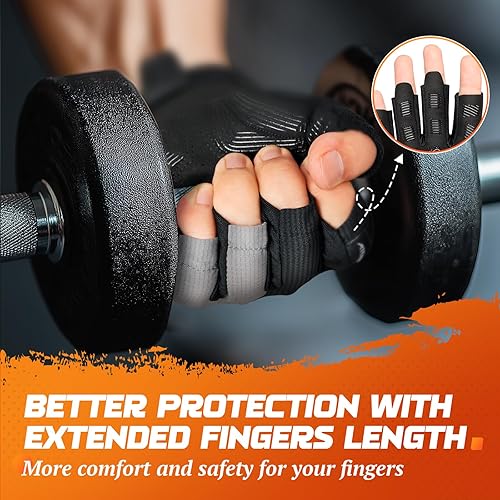 Miniatura 3 de ATERCEL Guantes de entrenamiento para hombres y mujeres, levantamiento de pesas con agarre firme, ligeros para ejercicio, ciclismo, fitness,