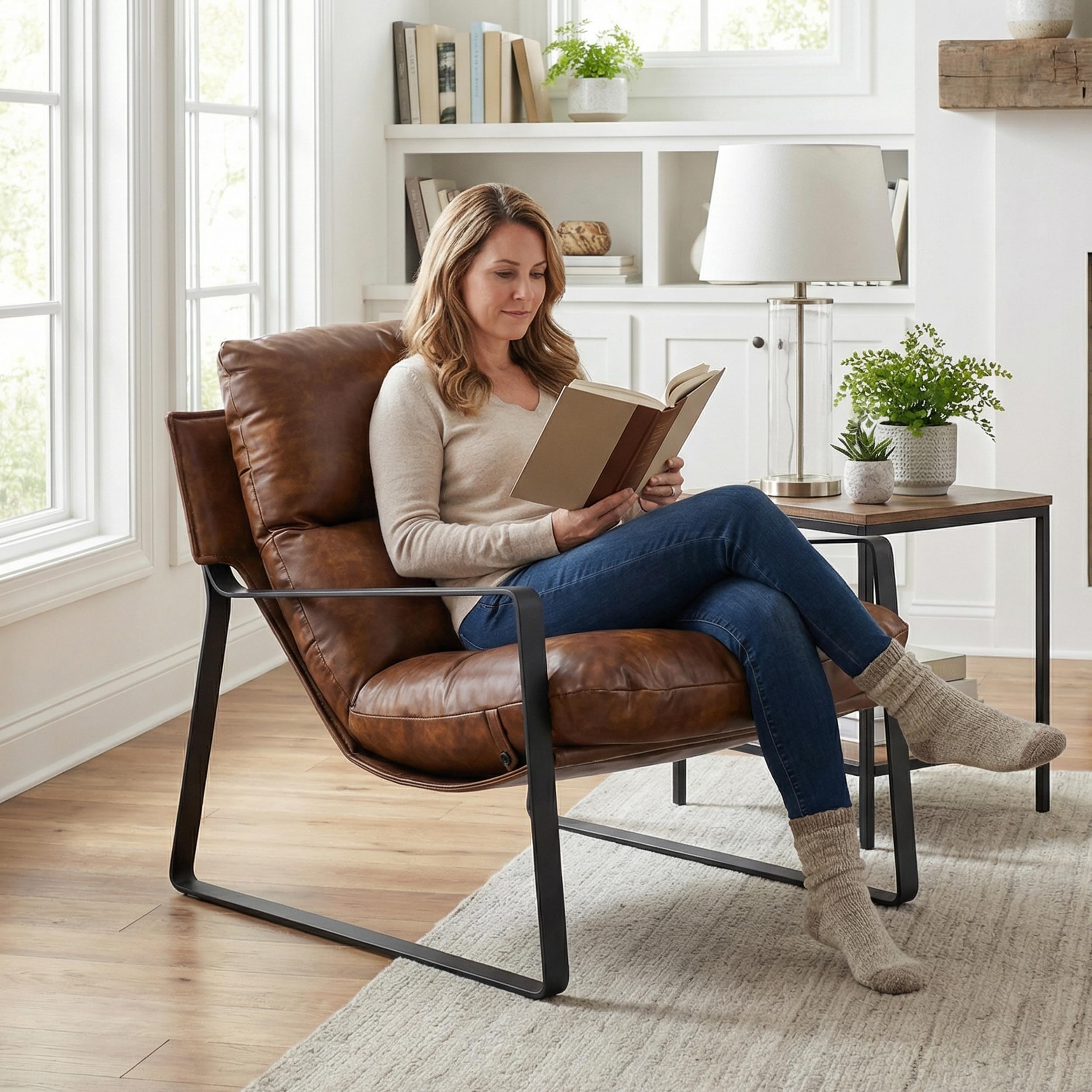 DUOMAY Mid-Century Accent Chair