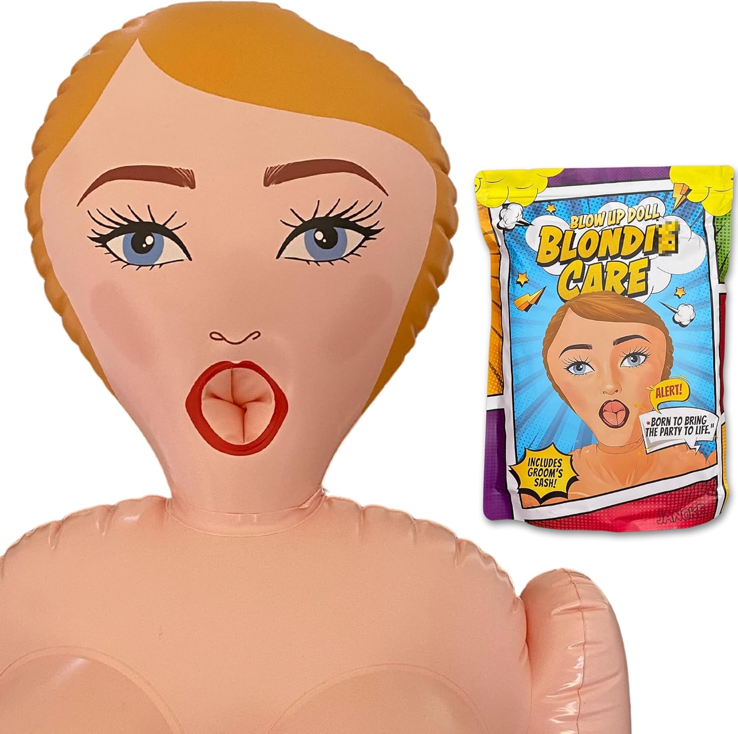 Bachelorette Party Supplies - Blow Up Doll - Includes Groom Sash - 60 ...