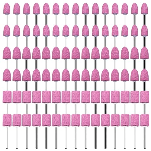 Juego de 90 piedras de molienda con vástago de 18 de pulgada, broca de lijado para rueda de aleta de herramienta giratoria para moler, pulido,