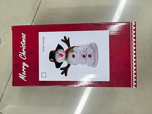 Miniatura 9 de Juguete de peluche que canta el muñeco de nieve de Papá Noel que canta y baila, Papá Noel animado - 6 canciones de Navidad en inglés