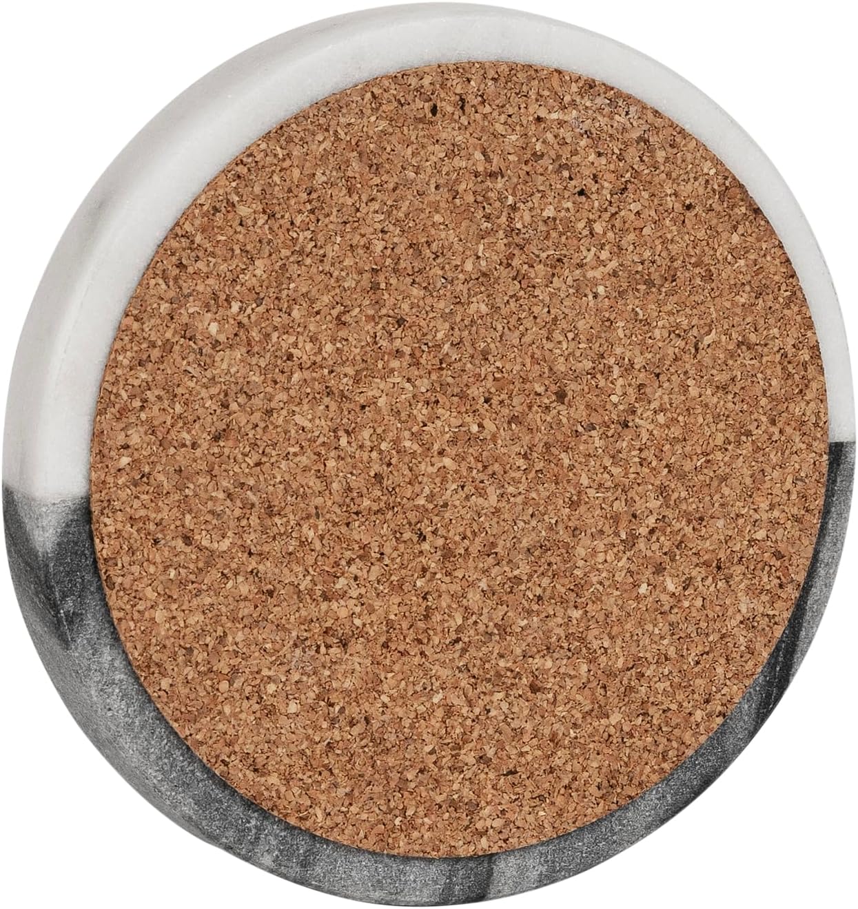 GoCraft White & Grey Marble Coasters – Set of 6 Round Handcrafted Stone Drink Coasters – Elegant Natural Marble for Beverages, Wine Glasses, Coffee Mugs, Bar, Kitchen & Tabletop Protection - Image 5