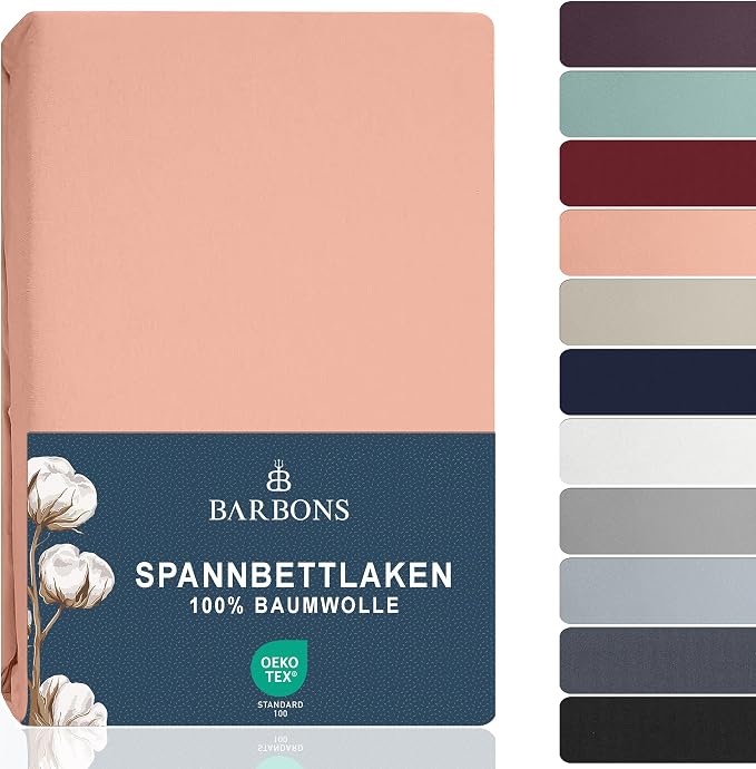 BARBONS Hoeslaken 200x200 cm 100% Katoen