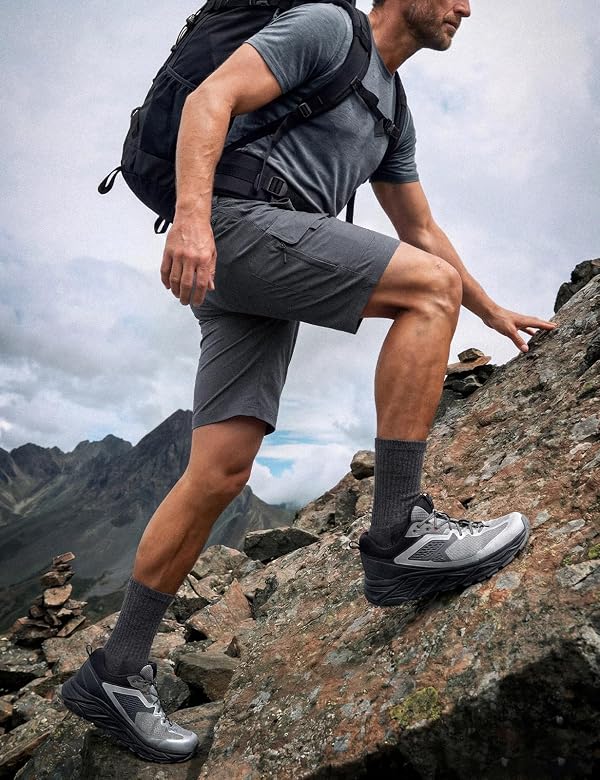 Hiauspor Men's Hiking Cargo Shorts: Quick Dry Lightweight Dark Grey 30 by Hiauspor - Used condition - Image 3