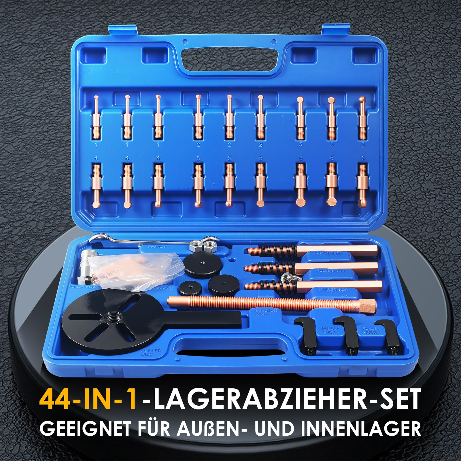 36-in-1 Lagerabzieher Set, Innenlager Abzieher Trennsatz, Lager Demontage Abzieher, Kugellager Abzieher Werkzeug, Radlager Werkzeug, Lager Entfernungswerkzeug, Lagerabzieher Innen