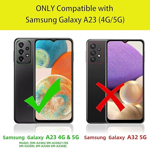 Miniatura 2 de Funda para teléfono Galaxy A23 5G, diseño de tablero de madera rústica con estampado de patas de perro, resistente 2 en 1, de doble capa, híbrida de